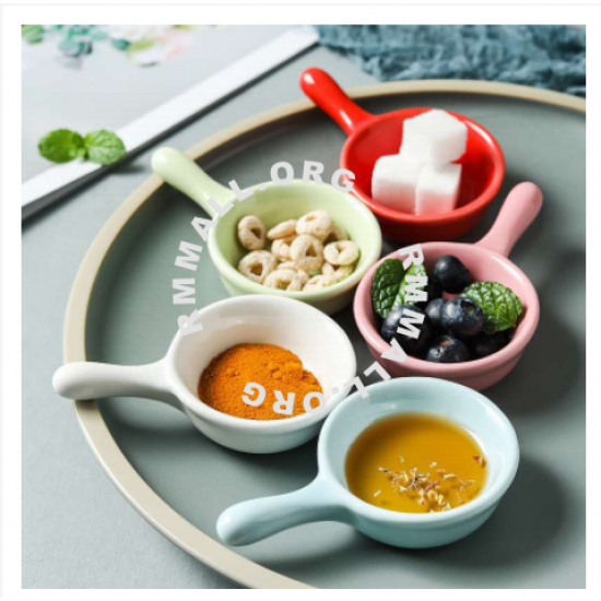 [M'sia] Ready Stock Ceramic tableware, Candy color, soy sauce plate, vinegar plate, mini salad plate