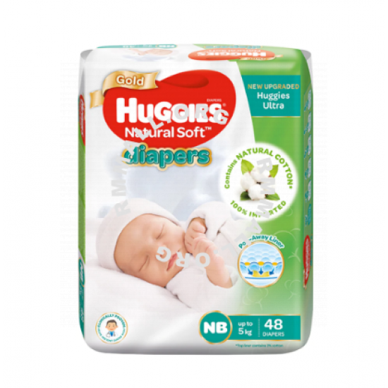 HUGGIES Diaper Natural Soft Nb Jumbo 48s