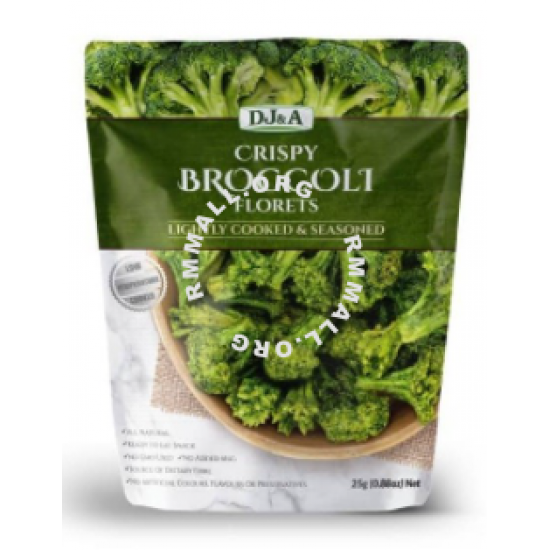 HALAL Crispy Broccoli Florets 25g DJ&A Australia - Ready-to Eat Snacks Dried Vegetables Snacks Makanan Kering Halal