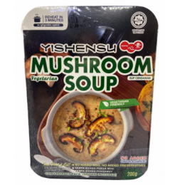 Yishensu, Mushroom Soup | Sup Cendawan | Convenience Pack (Spoon Included)素蘑菇汤 （200g）- Halal Certified.