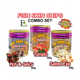 HOT SALE 'FISH SKIN CHIP' SALTED EGG, TOMATO & HOT & SPICY KRUP KRAP - Dory, Snek, Kudapan,Halal, sedap, makanan, murah