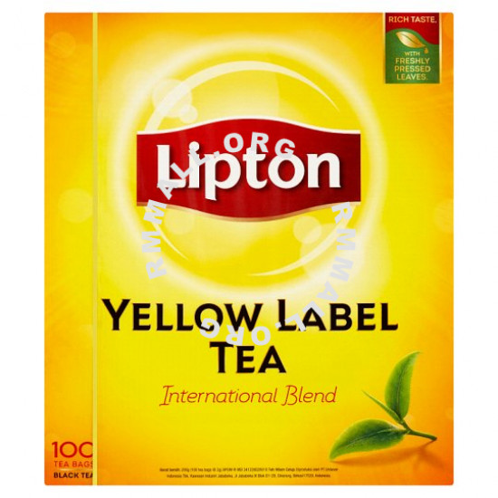 Lipton Yellow Label Black Tea 100 Tea Bags x 2g (200g)