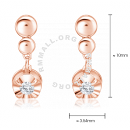 SK JEWELLERY CHLOE DROP ROSE GOLD DIAMOND EARRINGS SDE02322.2