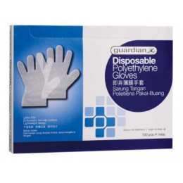 Guardian Disposable Polyethylene Gloves Large 100s