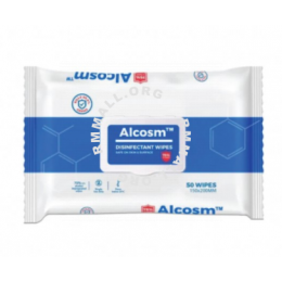 Alcosm 75% Alcohol Disinfectant Wet Wipes 50s ALCOSM