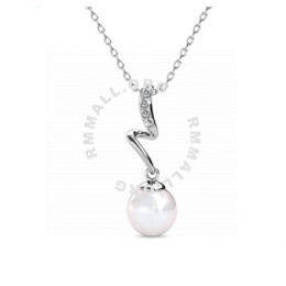 Her Jewellery Waver Pearl Pendant (Rose Gold) with Necklace Chain with 18K Gold Plated