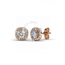 Her Jewellery Cushy Earrings (Rose Gold) with 18K Gold Plated