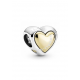 Pandora Domed Golden Heart Charm
