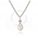 A.Excellence Premium White Pearl Elegant Necklace
