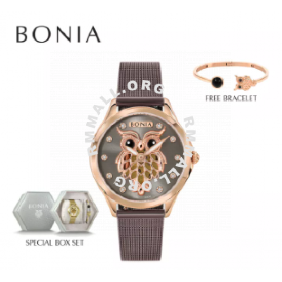 Bonia Elegance Women Watch & Jewellery Set BNB10641-2039 (Free Gift)