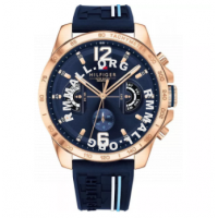 Authentic Tommy Hilfiger Men’s Multi-Function Watch Decker Analog Navy Blue Dial Rubber Watch 1791474