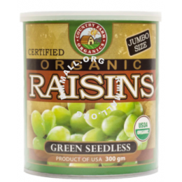 COUNTRY FARM Organic Green Seedless Raisins 300g