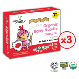 ORGANIC CARE2U Organic Baby Noodle - Tomato (200g x 3 Boxes)
