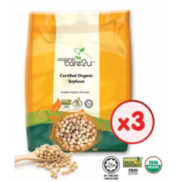 ORGANIC CARE2U Organic Soya Bean (400g x 3 Packs)
