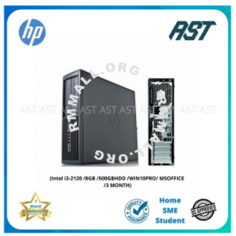 HP COMPAQ PRO 4300 ELITE SFF DESKTOP (Intel i3-2120/ 500GBHDD /8 GB /WIN10PRO/ MSOFFICE /3Month Warranty)